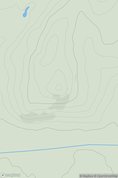 Thumbnail image for Pisgah Hill [Firth of Forth to the River Tweed] showing contour plot for surrounding peak